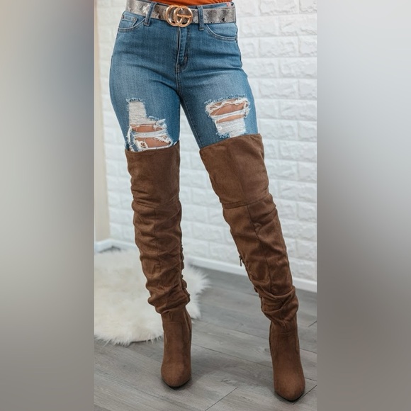 Shoes - Brown Over-the-Knee Boots